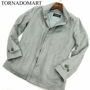 TORNADOMART トルネードマート 秋冬 ライナー付★ フェイク スウェード レザー ジャケット ショート コート Sz.M　メンズ 灰　C3T09823_B#N