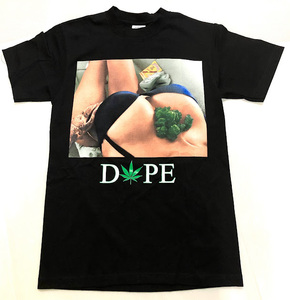 BF31)SHAKA WEAR DOPE レディ柄 Tシャツ半袖/BLK/LA/HIPHOP/L/大きいサイズ/ヘビー/