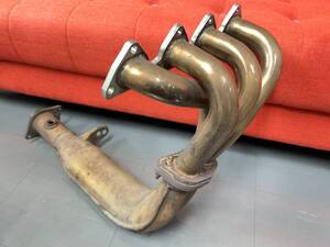 DEEPSRACING★EK9シビックタイプRホンダspoon 4in2 EXHAUST MANIFOLD タコ足 純正Fパイプ付き★検)DC2 DB8 B16B B18C