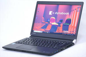 【1円～】格安！コスパ最強！バッテリー良好！Office2019搭載即戦力PC！dynabook R73/J Celeron 3865U RAM8GB SSD128GB 13.3TFT Win10