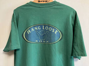 90s ヴィンテージ US生地 HANG LOOSE ハングルース KONA Hanes ヘインズ XL Tシャツ HAWAII オールドサーフハワイ