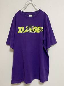 送料230円〜 X-LARGE / エクストララージ ロゴ　x 猫　プリント　Tシャツ size XL