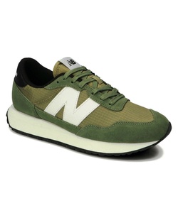 超美品 ニューバランス(new balance) スニーカー MS237UT1 D メンズ スニーカー カーキ オリーブグリーン スエード ナイロン US8 26cm