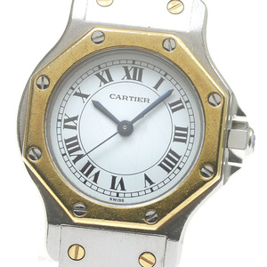 カルティエ CARTIER 82037288 サントスオクタゴン SM YGベゼル 自動巻き レディース 箱・保証書付き_865343