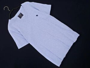 ネコポスOK Abercrombie & Fitch アバクロンビー＆フィッチ Vネック ワンポイント Tシャツ sizeXS/水色 ■◆ ☆ efa7 メンズ