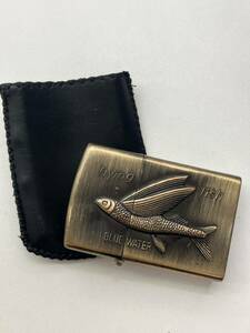 R ライター ガスライター ゴールド FIyingFish 着火未確認 喫煙具 喫煙グッズ オイルライター ZIPPO