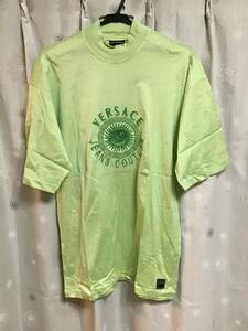 良品【VERSACE/ヴェルサーチ】半袖Tシャツ/M★黄緑★メンズ★USED