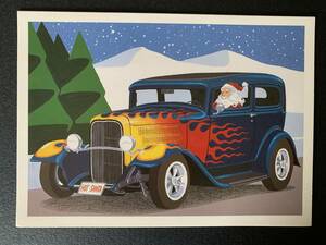 クリスマスカード　1932　Ford Streed Rod 同柄２枚セット