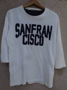 BEAMS ビームス　Tシャツ　レタード SANFRANCISCO ロゴ 七分袖　S