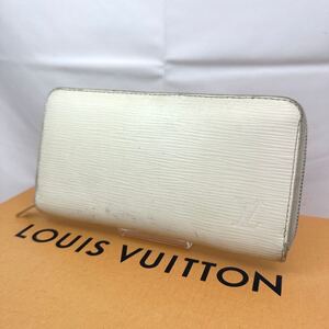 s35 1円 ルイヴィトン LOUIS VUITTON エピ ジッピー ラウンドファスナー 長財布 シリアル CA0017 ホワイト 白 男女兼用 