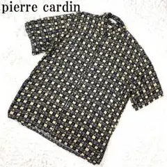 pierre cardin 半袖シャツ 総柄 ブラック系 L B7621