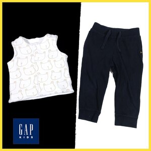 ≡★ベビーGAP(ギャップ)●キッズ服2点セット●サイズ18-24M●リバーシブルくまベスト●サーマルパンツ★計２点★