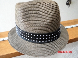 ◇コットン帽子/57.5ｃｍ・ｂ◇