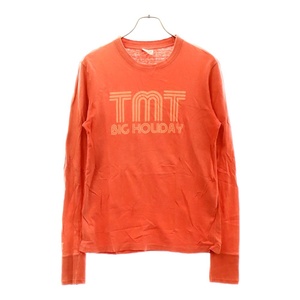 T.M.T ティーエムティー BIG HOLIDAY プリント クルーネック 長袖Tシャツ カットソー レッド