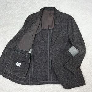 ARMANI COLLEZIONI 【優雅に着こなす】 アルマーニコレツィオーニ　テーラードジャケット　霜降り　ネップツイード　ウール　50　XL相当