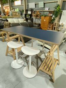 ★ダイニング５点セット★ IKEA steelcase スチールケース オシャレ 北欧 カフェスタイル スタイリッシュ 福島 郡山市★直接渡しOK★