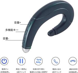 使いやすい Bluetoothイヤホン5.0, 左右分離型, 片耳/両耳対応,