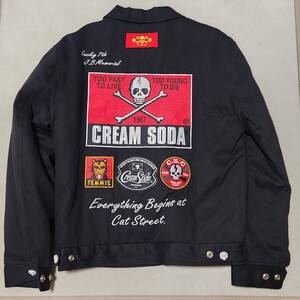 クリームソーダ　マルチワッペン付きジャケット　ピンクドラゴン　CREAM SODA ティミー　ブラックキャッツ