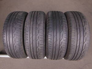 P2666　送料無料! 4本SET価格! バリ溝 205/55R16 ブリヂストン BS TURANZA T001 205/55-16 205/55/16 エアーチェック済!