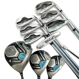 【良品/10点セット】BRIDGESTONE/ブリジストン TOUR B JGR レディースゴルフクラブセット AIR Speeder JGR PING/ピン ANSER SIGMA2【69】