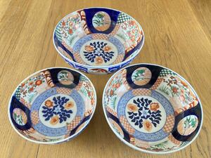 蔵出し◆vintage◆made in JAPAN◆時代モノ◆年代モノ◆和食器◆◆深鉢◆大中小3鉢set◆それなりに古いですが美品◆中古品