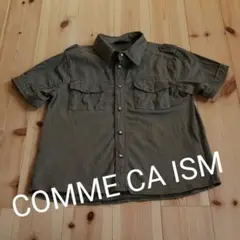 SALE★COMME CA ISM半袖シャツ カーキ130cm　USED