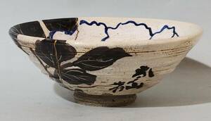 古美術柳　時代 尾形乾山 色絵 牡丹文平茶碗