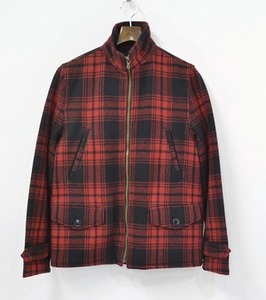 HYSTERIC GLAMOUR ヒステリックグラマー CHECKジップアップBZ チェック ブルゾン S RED ZIP UP JACKET ジャケット BLOUSON スイングトップ