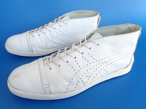 14560■asics Onitsuka Tiger アシックス オニツカタイガー スニーカー COLESNE WHITE コレソン TH4E1L 27.5 cm ミッド ハイ