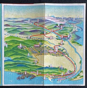 ◆戦前鳥瞰図◆「芦原温泉御案内　はいや旅館」福井県 北陸 古地図 古書 郷土資料 パンフレット