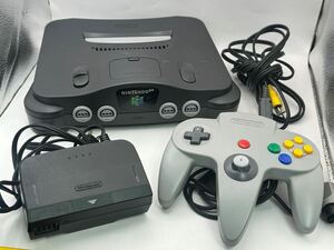 KJ54 Nintendo64 ニンテンドー64 本体 NUS-001 通電確認済 コントローラ付 ACケーブル アダプター 動作未確認 現状品 