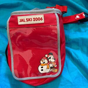 JAL☆SKI☆2006☆ミッキーマウス☆雪だるま☆小物入れペットボトルカバー