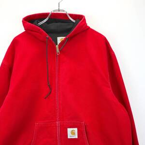 希少カラー Carhartt active jacket カーハート アクティブジャケット vintage レッド 赤 デトロイト ダブルニー モス セメント レア