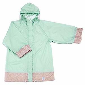 ■セブンティーン コラボ レインコート◆自転車用レインコート★グリーンｘフラワー★希少品★Seventeen Raincoat★