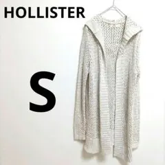 ＊ホリスター＊HOLLISTER＊鍵編みニットカーディガン　フード付き　S　長袖