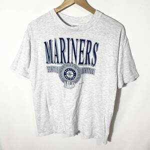 ■KIDS 90s 90年代 ビンテージ USA製 LOGO7 MLB SEATTLE MARINERS マリナーズ 半袖Tシャツ 古着 アメカジ メジャーリーグ サイズXL■