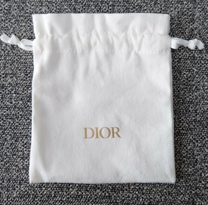 【最終値下げ☆】クリスチャンディオール Christian Dior DIOR ノベルティ 巾着 巾着袋 ポーチ 白