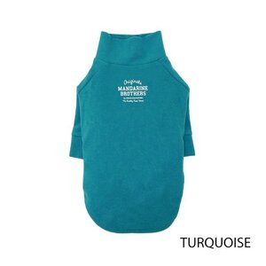 【XLサイズ】 MANDARINE BROTHERS マンダリンブラザーズ スキンタイトワーム Tシャツ ターコイズ 保温 犬服 WARM T-SHIRT TURQUOISE