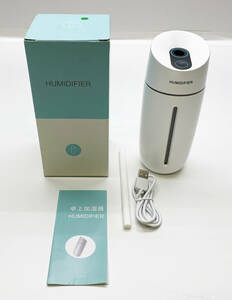 *[3k16]　HUMIDIFIER 卓上加湿器 QR-JSQ USB給電式 変換LEDライト 容量：250ml スプレー量：30-45m/h 屋内 車内 、小型卓上 ★ 未使用品