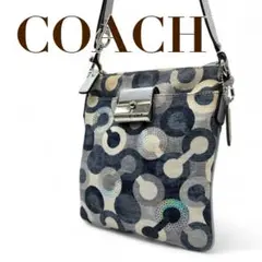 COACH　コーチ　ショルダーバッグ　s98　キャンバス　オプアート　43725