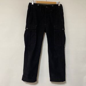 美品 RRL ブラック コーデュロイ カーゴ パンツ 29 double RL cargo pants 国内正規品 ラルフローレン black