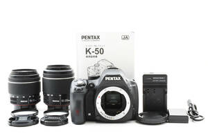 [シャッター回数:2,767回] [訳あり] PENTAX ペンタックス K-50 PENTAX-DAL 18-55 50-200 一眼レフ デジタルカメラ レンズセット [新品同様]