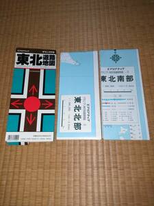 東北道路地図　２８分の1　ワイドな２枚セット　昭文社　１９９３年３月