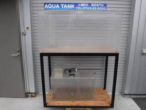 【AQUA TANK】　W1200×D600×H600　中古アクリル水槽セット　№1121