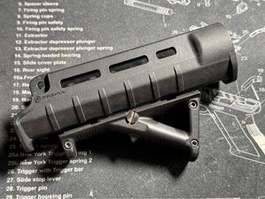 実物 MAGPUL SLハンドガード H&K MP5/HK94用 M-LOK対応 MAG1049 マグプル アングルフォアグリップ 東京マルイ 次世代電動ガン vfc we