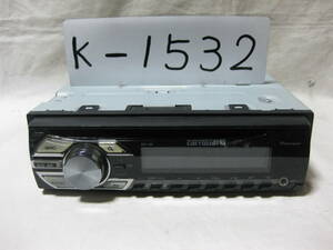 K-1532　Carrozzeria　カロッツェリア　DEH-380　MP3　フロント AUX　1Dサイズ　CDデッキ　故障品