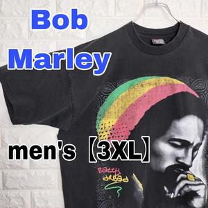 B667【Bob Marley】半袖Tシャツ USA産【メンズ3XL】ブラック