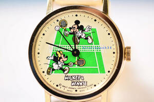　 BRADLEY　 ● 初期テニス　 ● ミッキーマウス＆ ミニー マウス　手巻腕時計　● GOLD　ブラッドレイ　ディズニー
