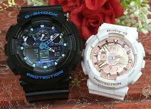 恋人達のペアウオッチ G-SHOCK BABY-G ペア腕時計 カシオ 2本セット gショック ベビーg GA-100CB-1AJF BA-110X-7A1JF ラッピング無料