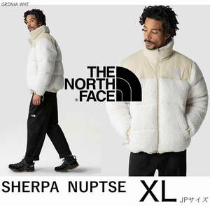 ◆モデル出品◆新品 XLサイズ ノースフェイス ボアパイル ヌプシ グースダウンジャケット 白 The North Face Retro Sherpa Nuptse Jacket